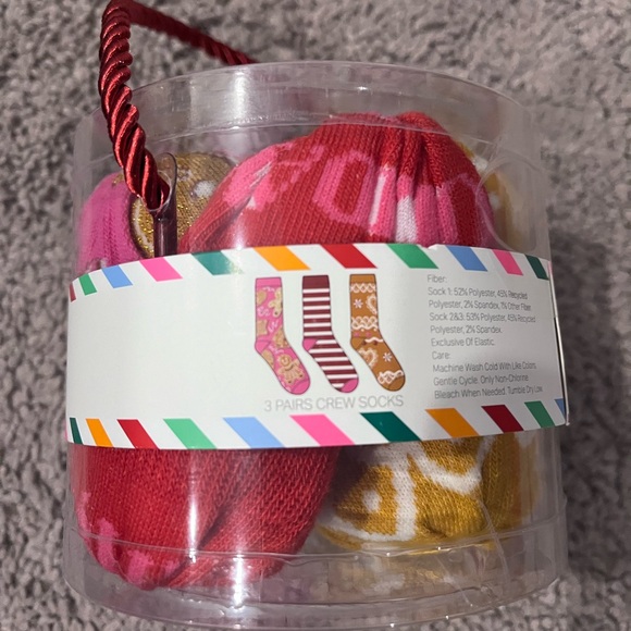 Holiday sock gift package - three pairs of festive socks (shoe size 4-10) - Picture 2 of 4
